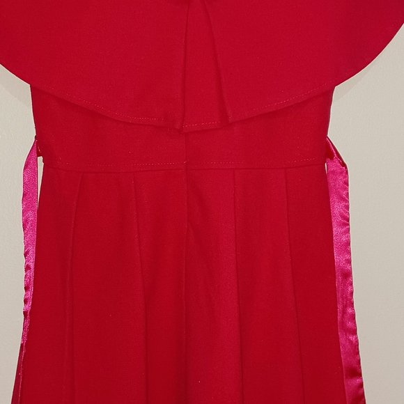 Girls Winter Dress with over the shoulders capelet. - Picture 2 of 4